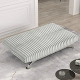 Villeneuve Futon Sofa Bed Black, Pink, & Grey