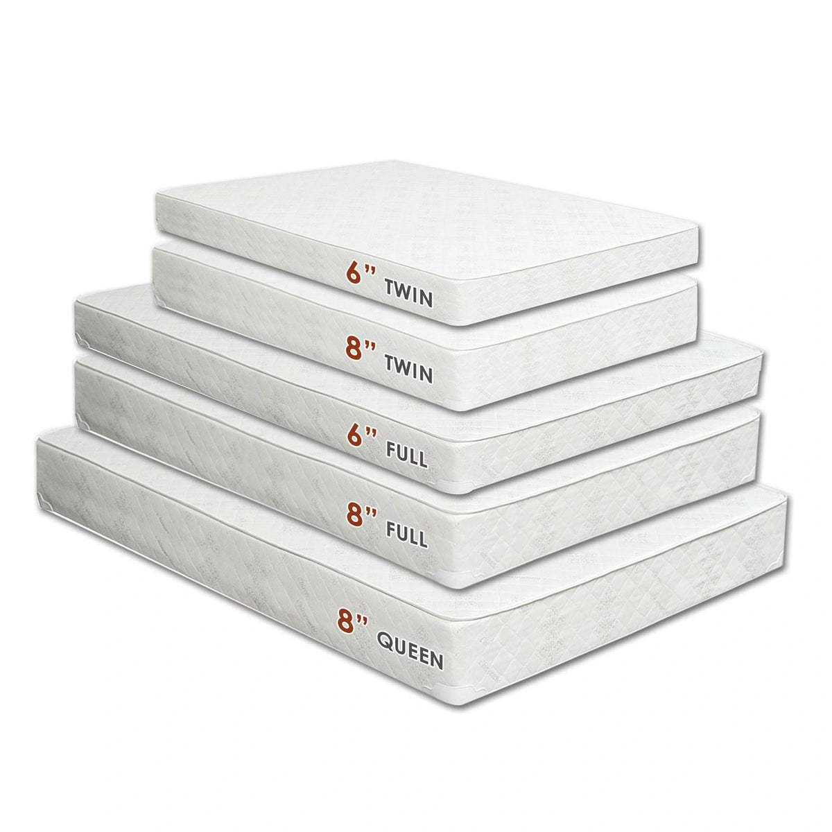 Daisy White 6" Bunkie Board Combo Mattress