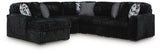 Midnight-Madness Sectional with Chaise