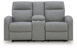 Gauntlet Reclining Loveseat with Console