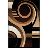 Blitar Brown Black, Brown Cream, & Gray 5' X 7' Area Rug