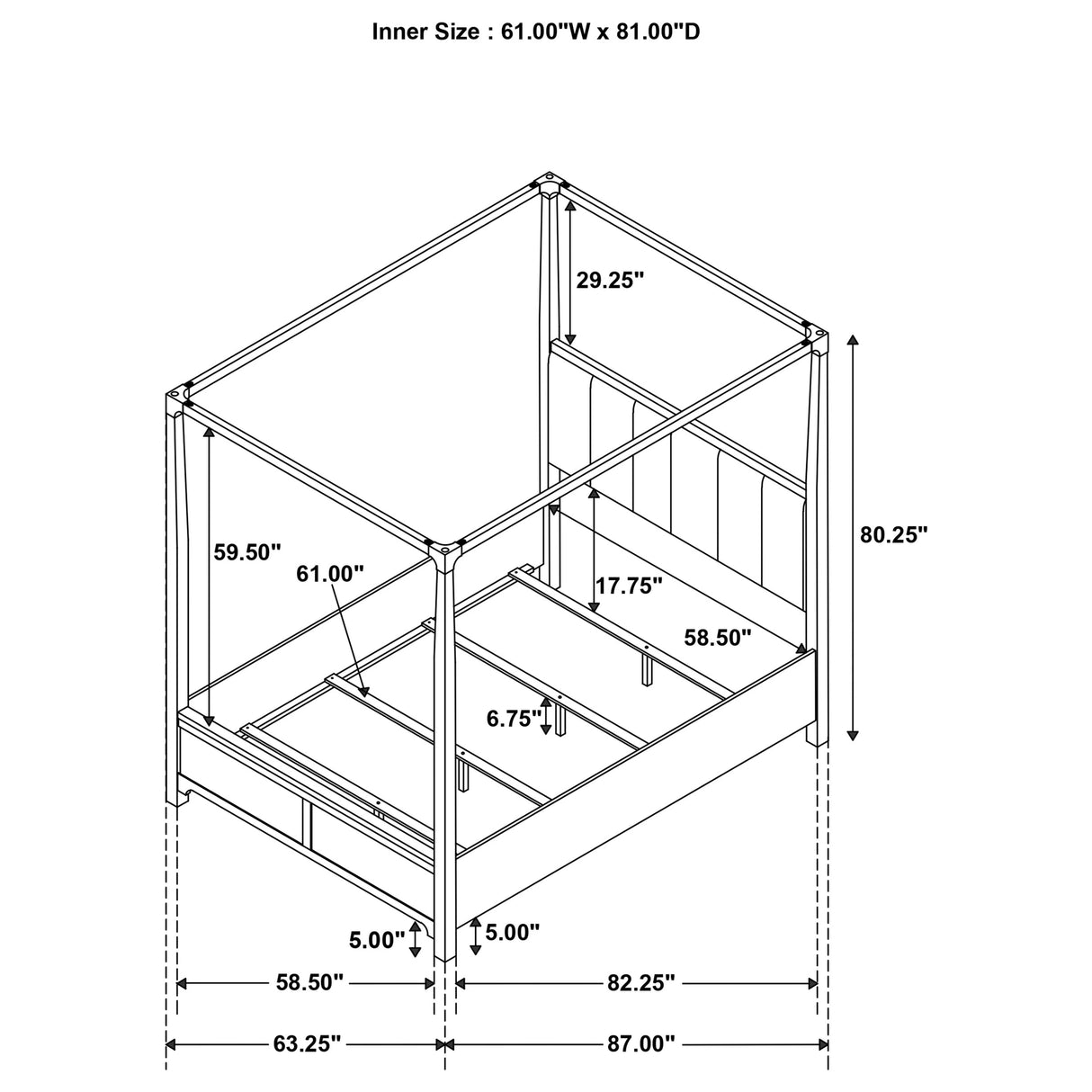 Gran Park Canopy Panel Bed