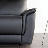 Bienne Loveseat Manual Recliner White & Black