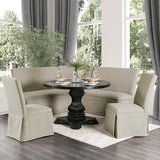 NERISSA Antique Black Round Table, Antique Black