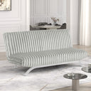 Villeneuve Futon Sofa Bed Black, Pink, & Grey