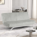 Villeneuve Futon Sofa Bed Black, Pink, & Grey