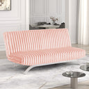 Villeneuve Futon Sofa Bed Black, Pink, & Grey