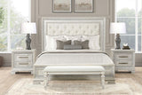 Stella Mia E.King & Queen Bed White & White