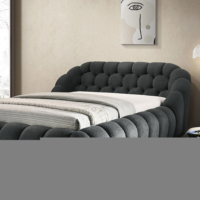 Newquay E.King & Queen Bed White, Grey, & Black