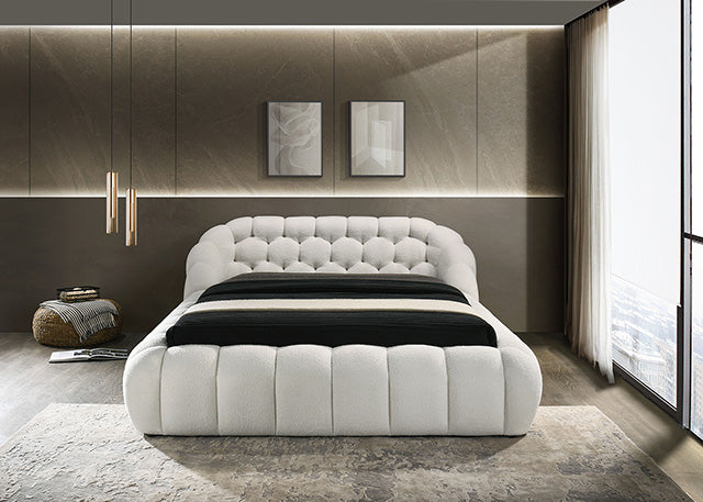 Newquay E.King & Queen Bed White, Grey, & Black