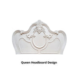 Roselli E.King & Queen Bed White & Chrome