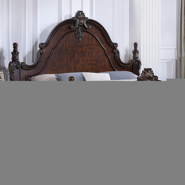 Francione E.King & Queen Bed White & Chrome