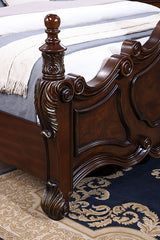 Francione E.King & Queen Bed White & Chrome
