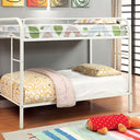 Rainbow Twin/Twin Bunk Bed Black, Silver, & White