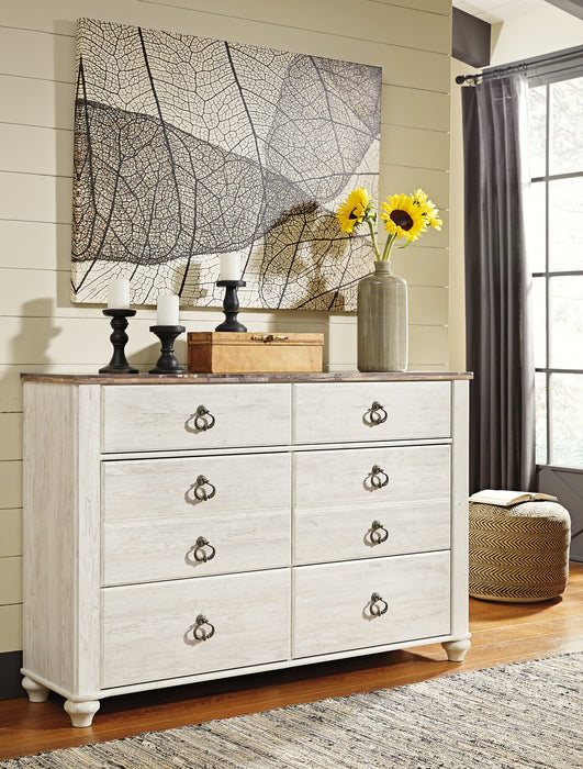 Willowton Queen/Full Panel Headboard with Dresser