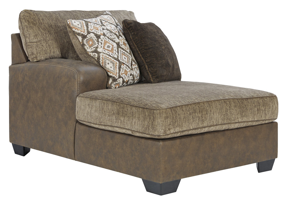 Abalone 3-Piece Sectional with Ottoman