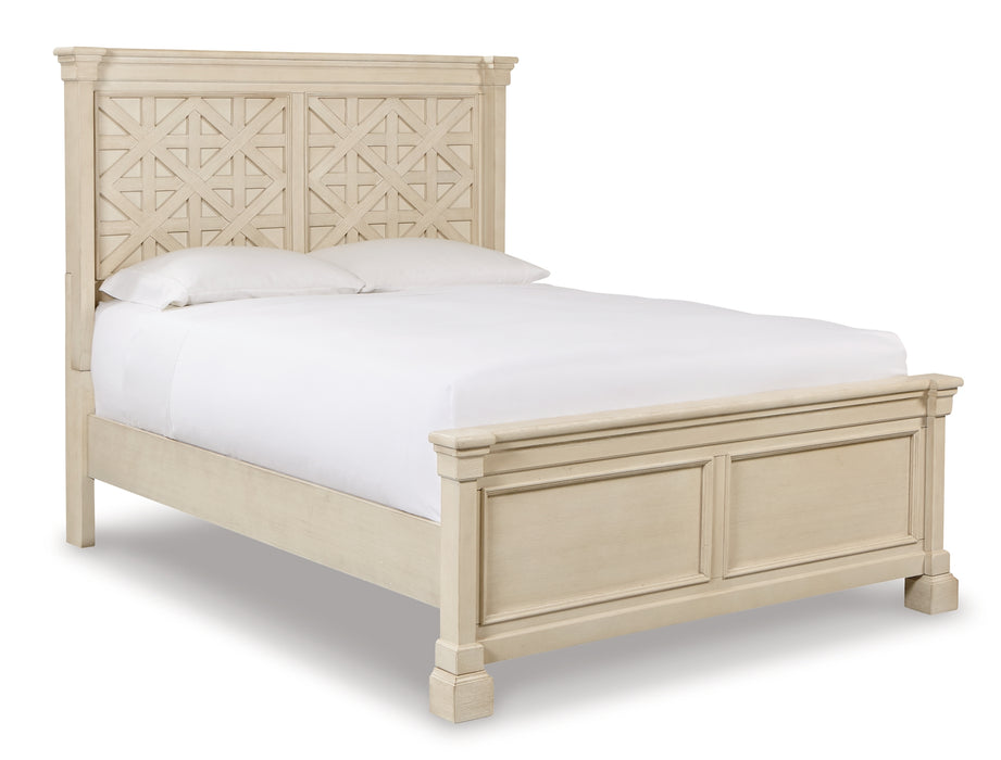 Bolanburg Queen Panel Bed with Mirrored Dresser, Chest and 2 Nightstands