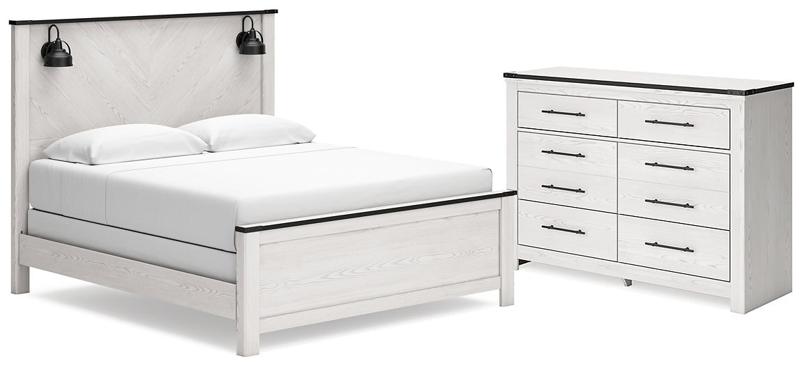 Schoenberg King Panel Bed with Dresser