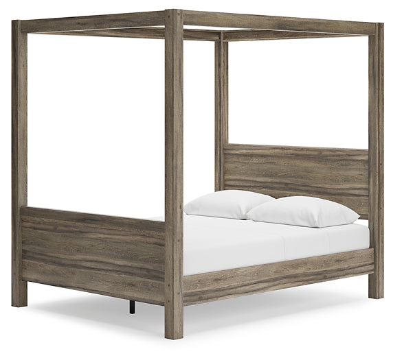 Shallifer Queen Canopy Bed with Dresser and 2 Nightstands