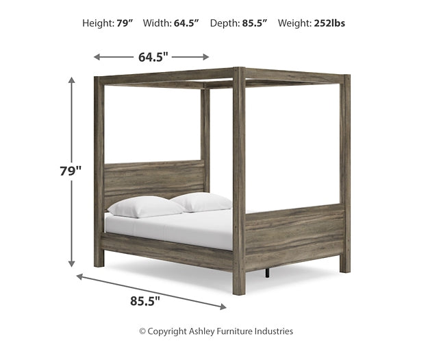 Shallifer Queen Canopy Bed with Dresser and Chest