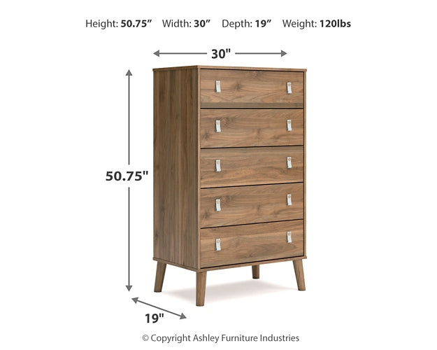 Aprilyn Full Bookcase Headboard with Dresser and Chest