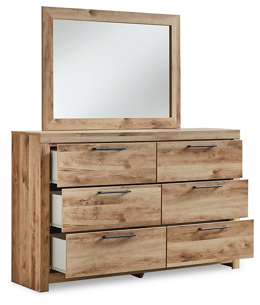 Hyanna Full Panel Storage Bed with Mirrored Dresser, Chest and 2 Nightstands