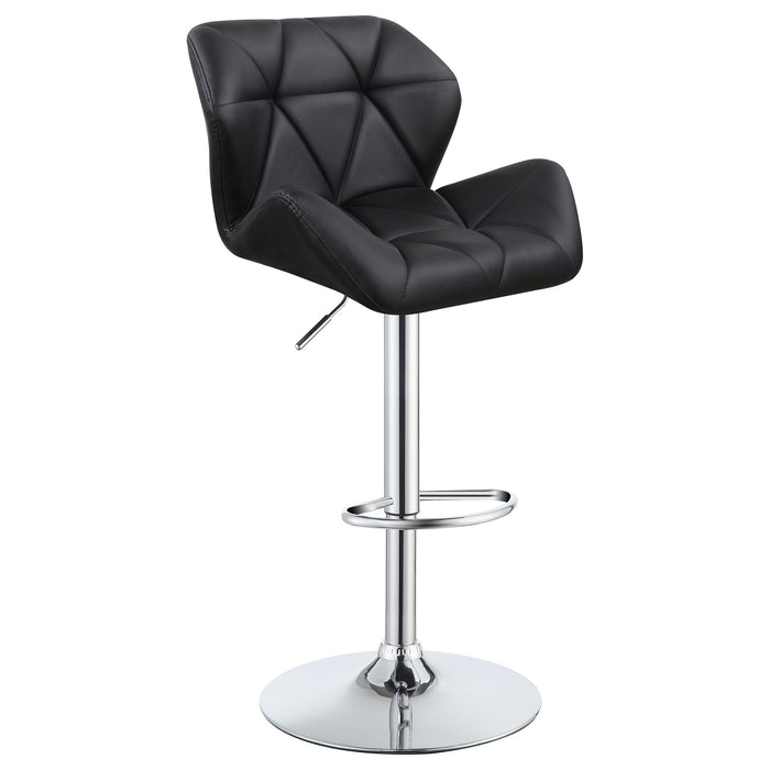 Berrington Upholstered Adjustable Bar Stool Black (Set of 2)