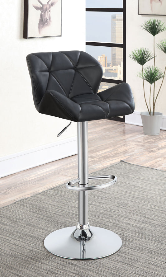 Berrington Upholstered Adjustable Bar Stool Black (Set of 2)