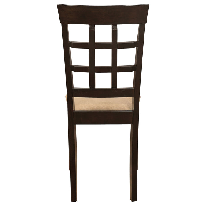 Gabriel Lattice Back Dining Side Chair Cappuccino (Set of 2)