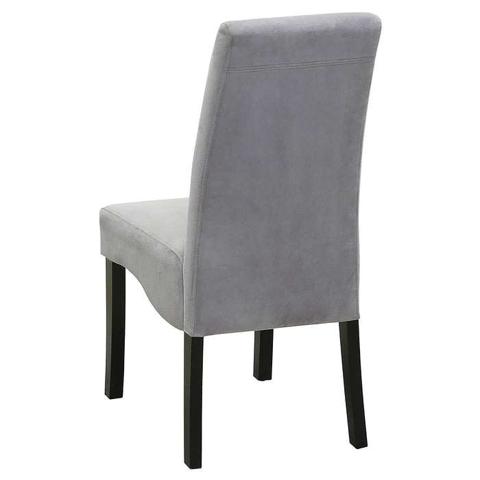 Stanton Velvet Upholstered Dining Side Chair Grey (Set of 2)