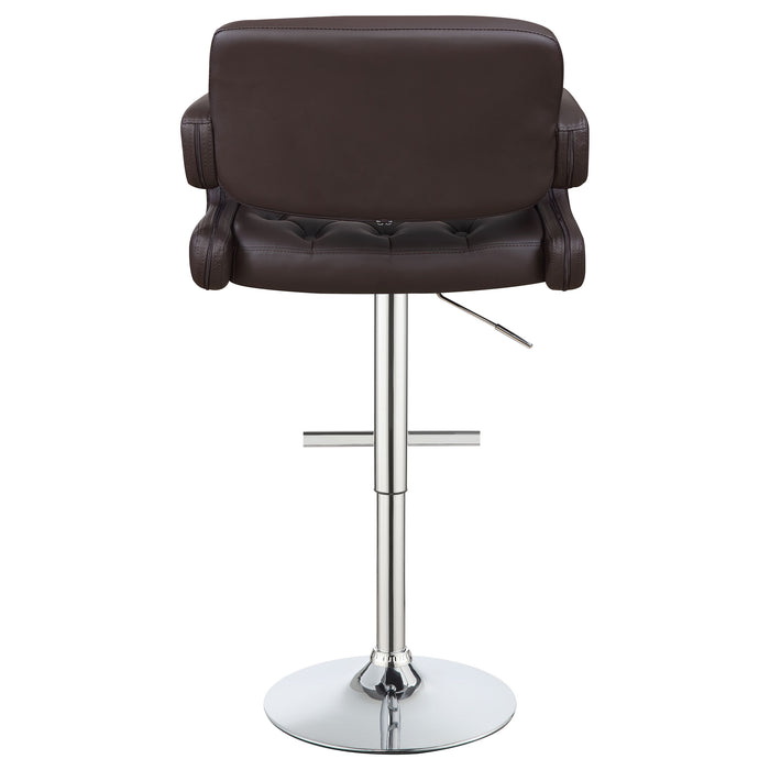 Brandi Adjustable Bar Stool Chrome and Brown