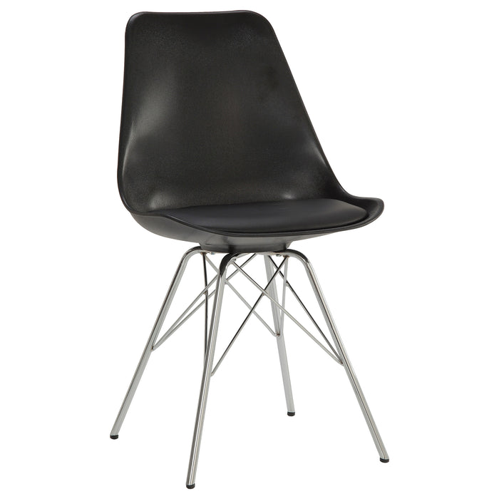 Juniper Polypropylene Dining Side Chair Black (Set of 2)