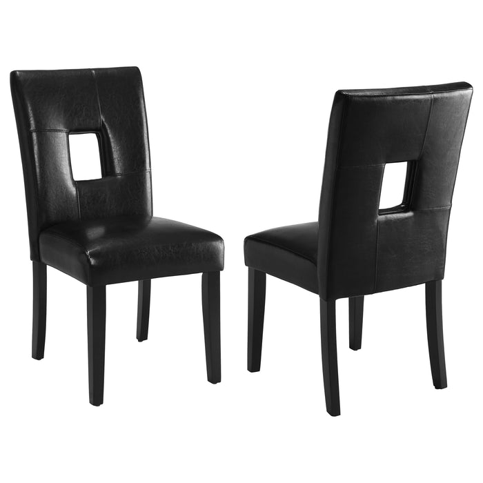 Shannon Upholstered Dining Side Chair Black (Set of 2)