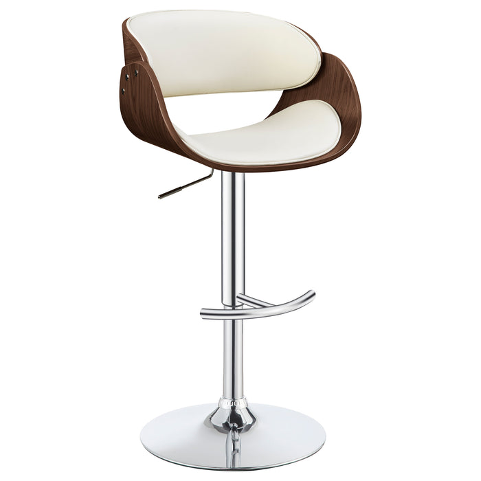 Dana Adjustable Bar Stool Ecru and Chrome