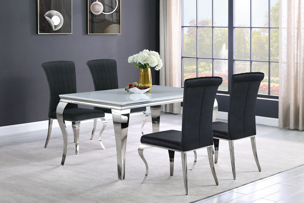 Betty Velvet Upholstered Dining Side Chair Black (Set of 4)