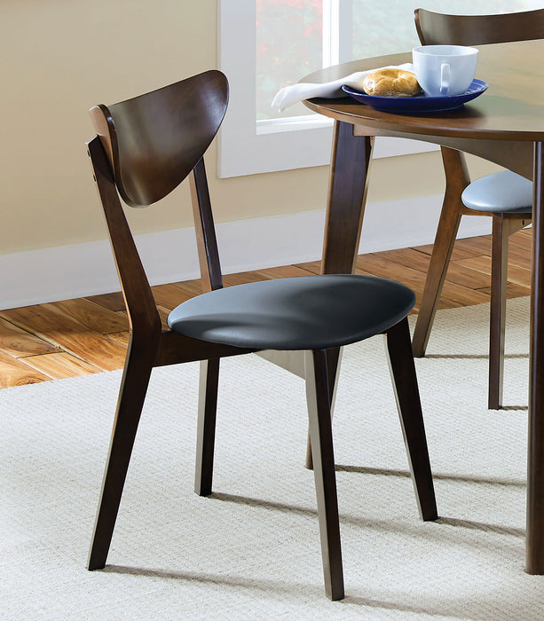 Kersey Wood Dining Side Chair Dark Walnut (Set of 2)