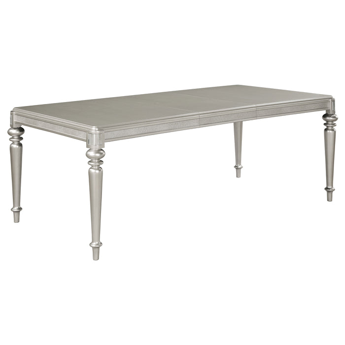 Bling Game 86-inch Extension Dining Table Metallic Platinum