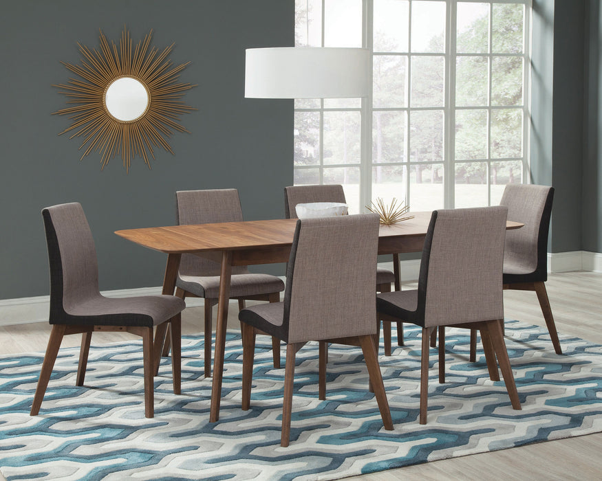 Redbridge 7-piece Rectangular Dining Set Natural Walnut