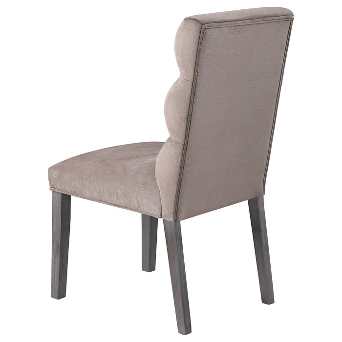 Carla Velvet Upholstered Dining Side Chair Ash (Set of 2)