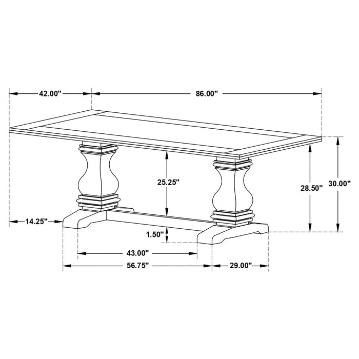 Parkins 7-piece Rectangular Dining Table Set Rustic Espresso