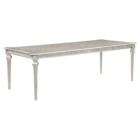 Evangeline 96-inch Extension Leaf Dining Table Silver Oak