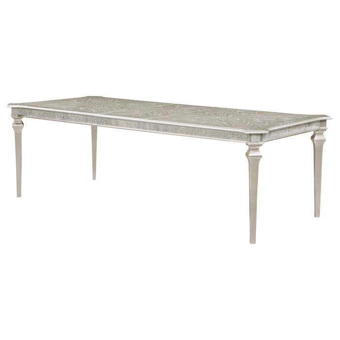 Evangeline 96-inch Extension Leaf Dining Table Silver Oak