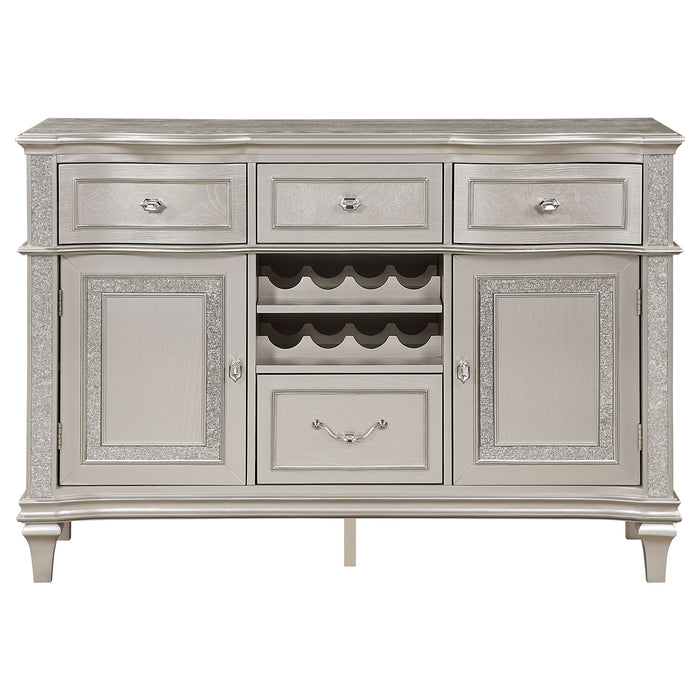 Evangeline 4-drawer Sideboard Buffet Cabinet Silver Oak