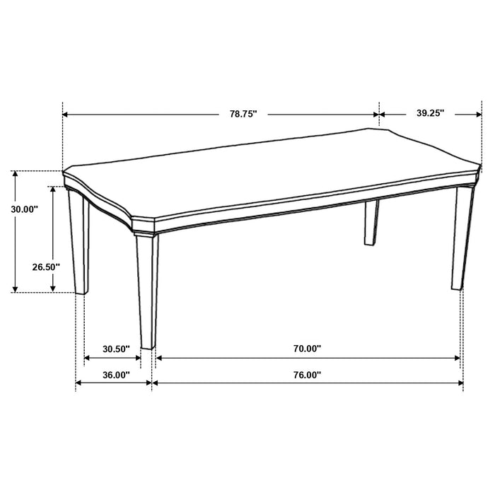 Ronnie 7-piece Rectangular Dining Table Set Rustic Cream