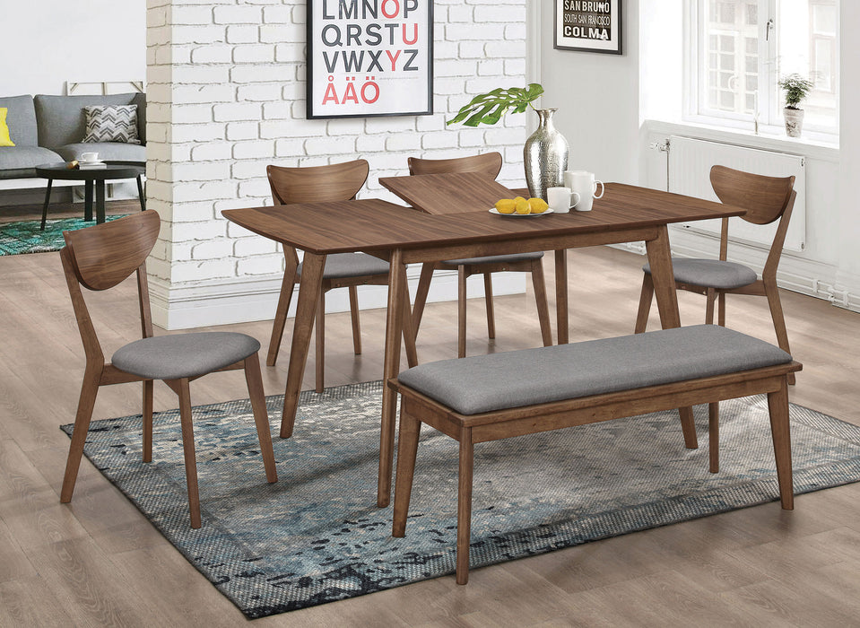 Alfredo 6-piece Butterfly Leaf Dining Set Natural Walnut