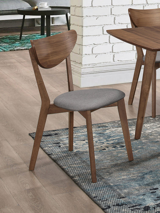 Kersey Dining Side Chair Grey and Natural Walnut (Set of 2)