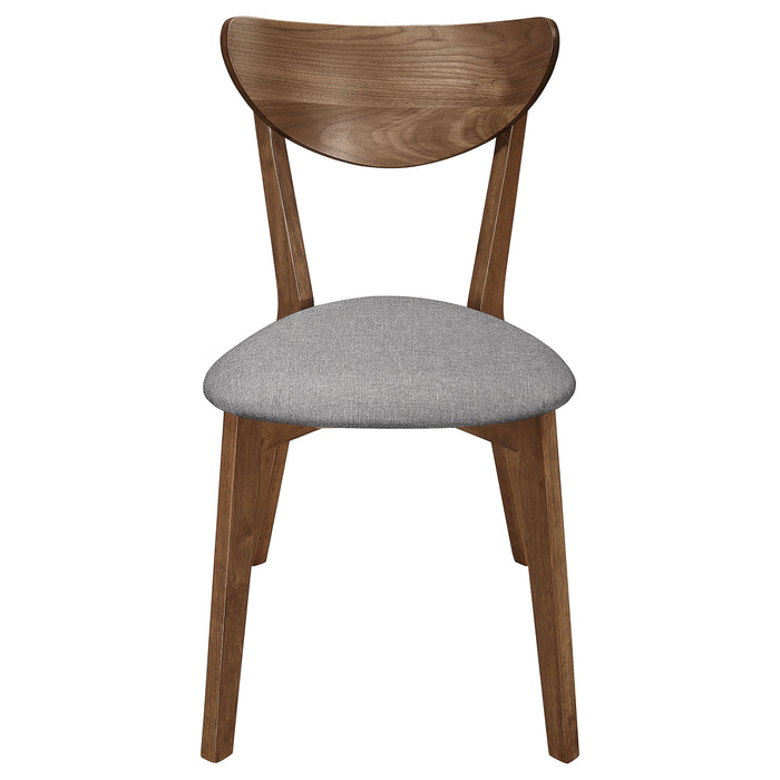 Kersey Dining Side Chair Grey and Natural Walnut (Set of 2)