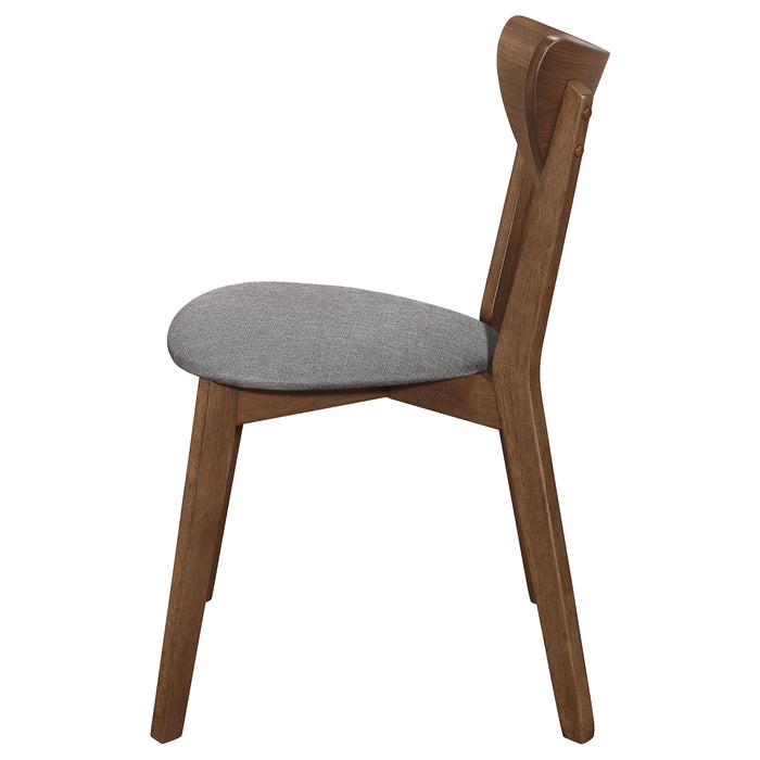 Kersey Dining Side Chair Grey and Natural Walnut (Set of 2)