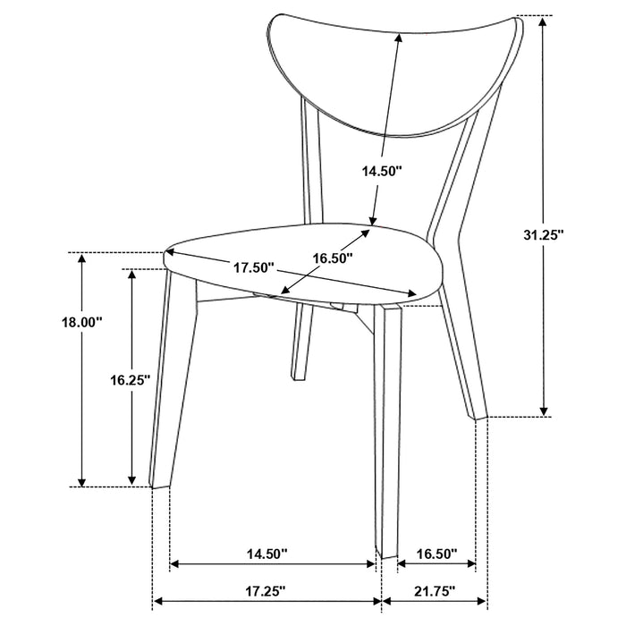 Kersey Dining Side Chair Grey and Natural Walnut (Set of 2)