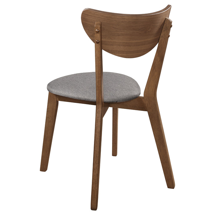 Kersey Dining Side Chair Grey and Natural Walnut (Set of 2)